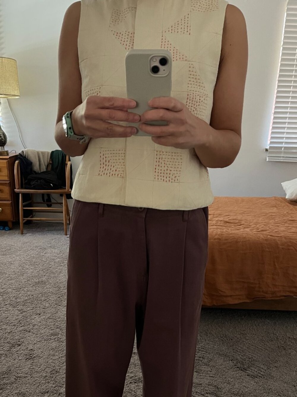 TOAST London Patchwork Waistcoat Ecru XS - Picture 8 of 14
